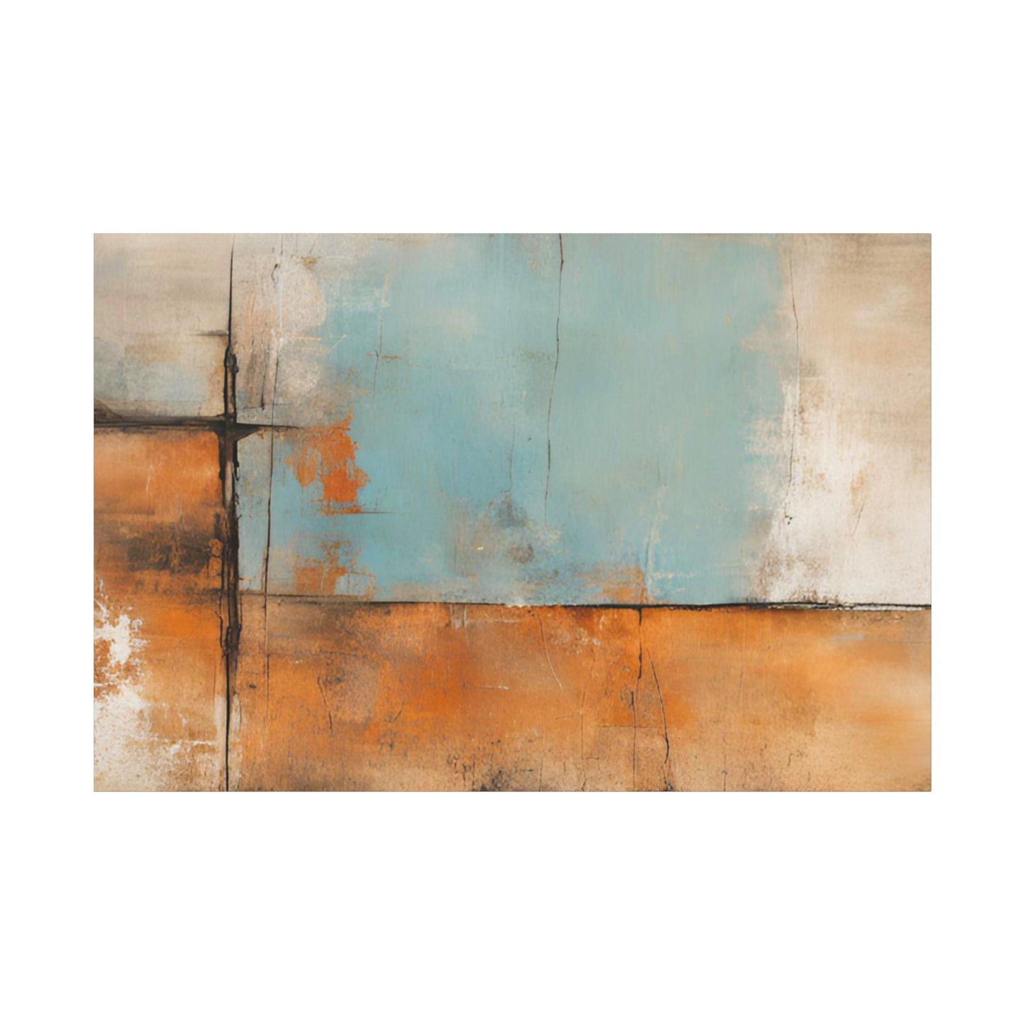 Framed Earth Toned Abstract Canvas Art