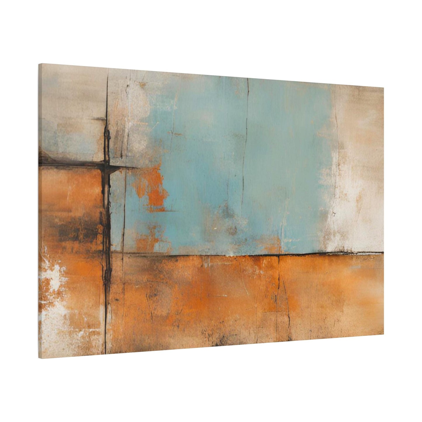 Framed Earth Toned Abstract Canvas Art