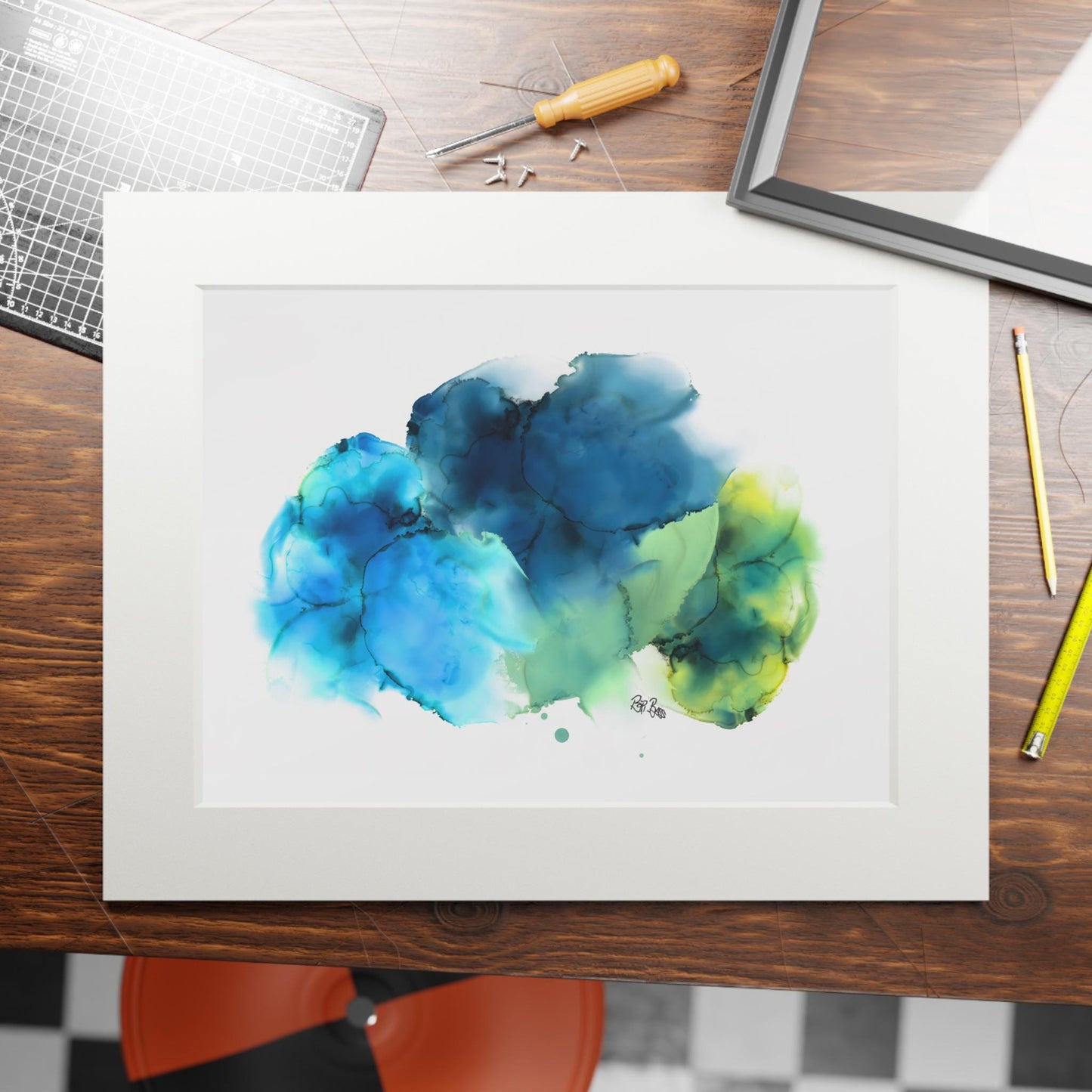 Blue Abstract Art Print